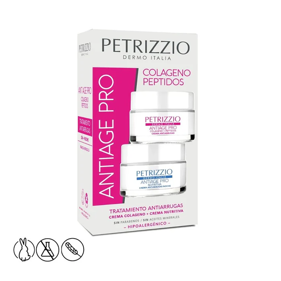 Set de Tratamiento Antiage Pro Petrizzio Colágeno Dia + Nutritiva Noche 1