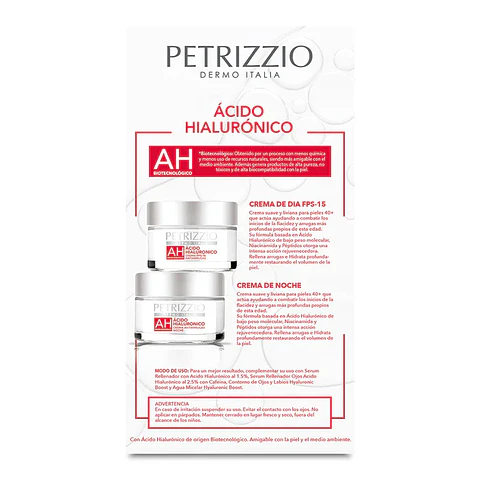 Set de Tratamiento Petrizzio Acido Hialuronico Dia + Noche