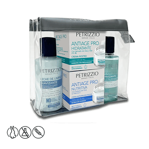 Set Cuatripack Anti-Age Pro crema Día + Noche + Locion Tonica + Leche de limpieza