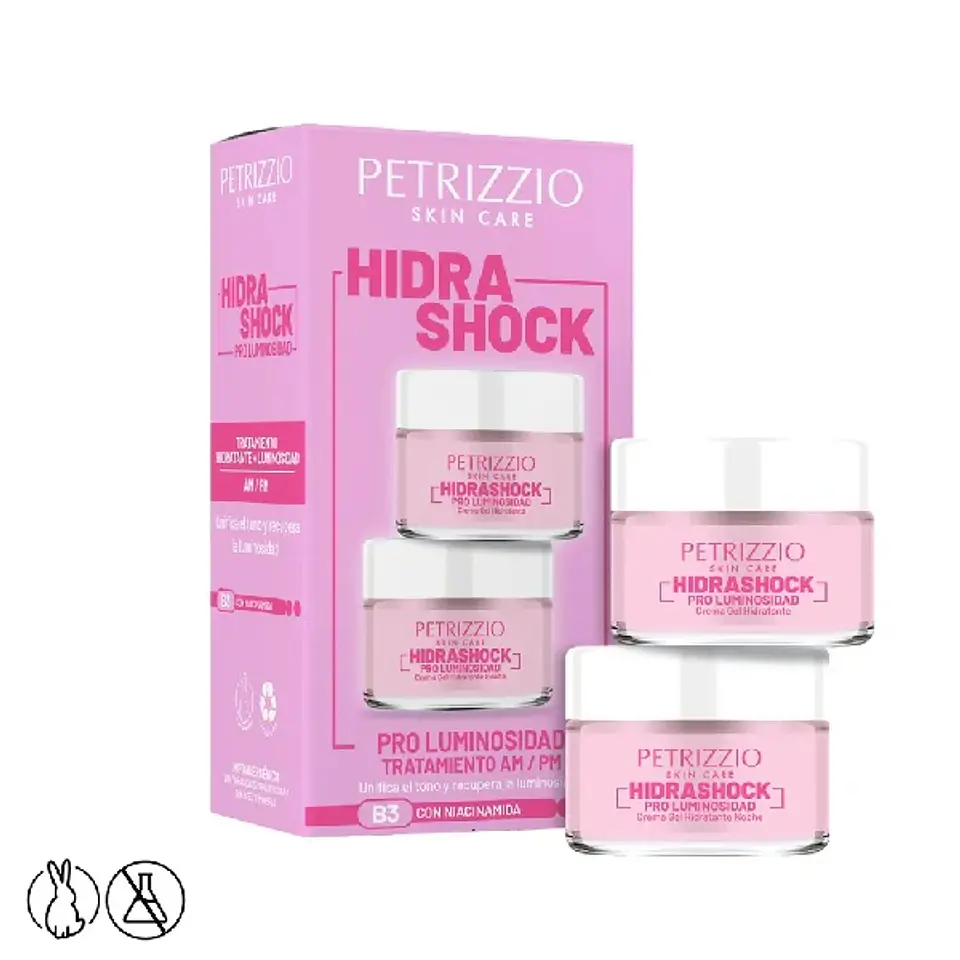 Set cremas Petrizzio Hidrashock Pro Luminosidad Dia + Noche 1