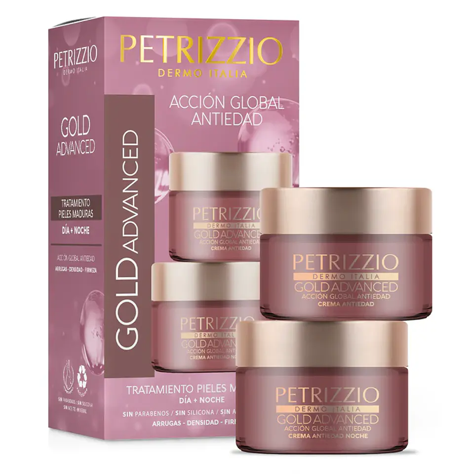 Set de tratamiento Petrizzio Gold Advanced día + noche 1
