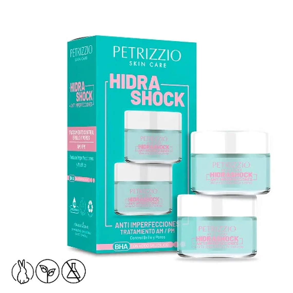 Set cremas Petrizzio Hidrashock Anti Imperfecciones Dia + Noche 1
