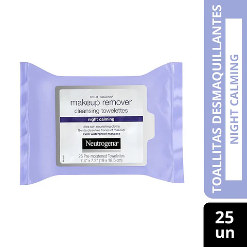Toallitas desmaquillantes NEUTROGENA Night Calming x 25 un.