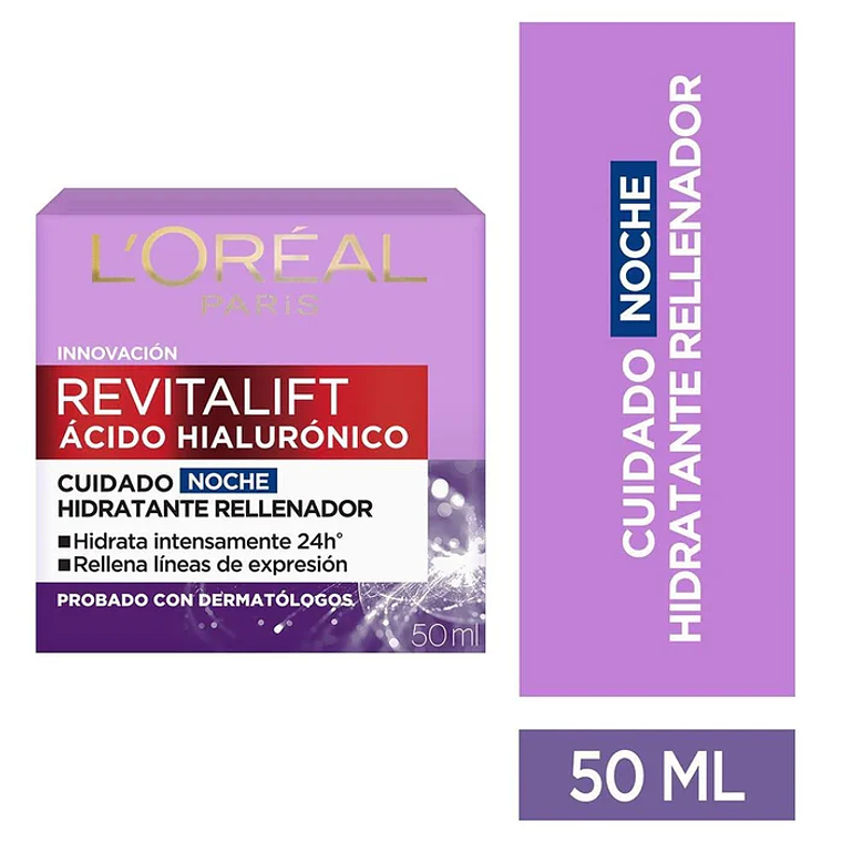 Crema facial Revitalift con ácido hialurónico Noche 50ml 1
