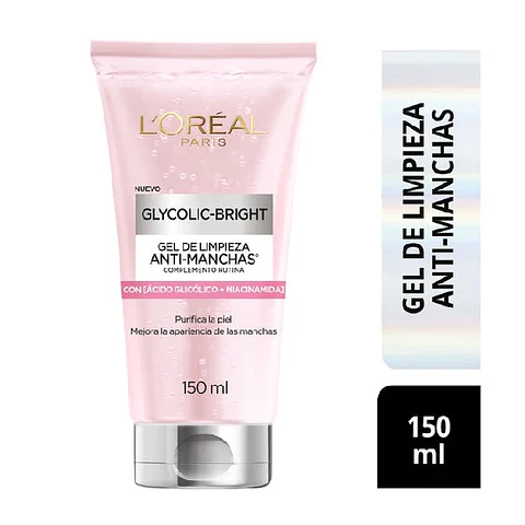Gel de limpieza Loreal Anti-manchas Glycolic-Bright 150ml