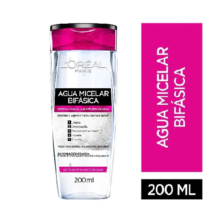 Agua micelar Loreal bifasica 200ml 1