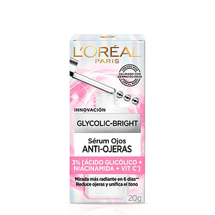 Serum ojos Loreal Anti-ojeras Glycolic-Bright 20g