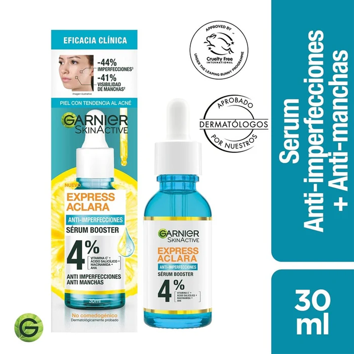 Sérum Garnier Express Aclara Anti-imperfecciones 30ml 1
