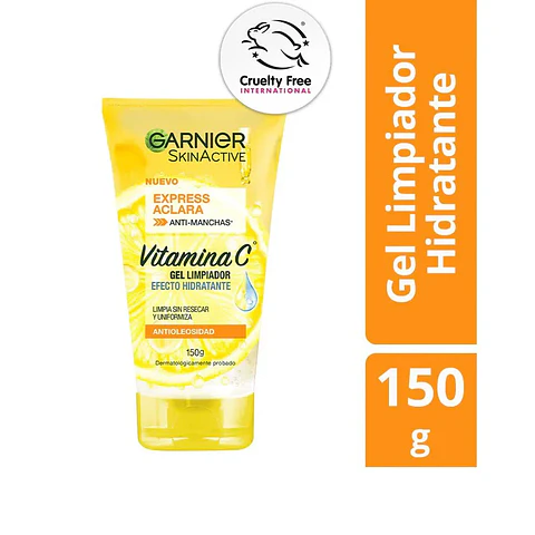 Gel Limpiador Garnier Skin Active Express Aclara 150ml