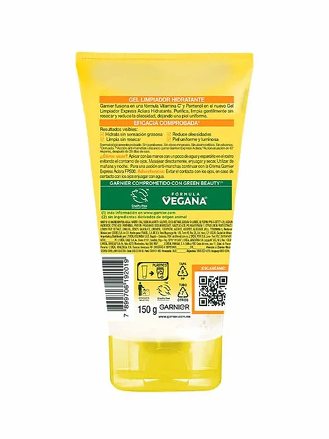 Gel Limpiador Garnier Skin Active Express Aclara 150ml