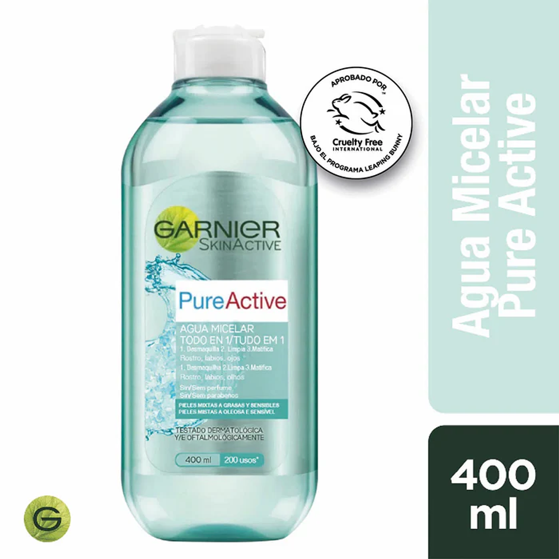 Agua Micelar Garnier Pure Active 400 ml 1