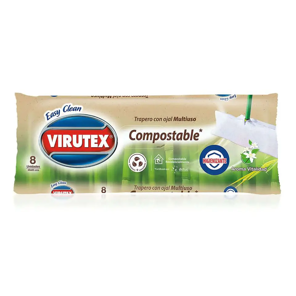 Trapero Virutex con Ojal Multiuso Compostable Aroma Vitalidad 8 Un 1