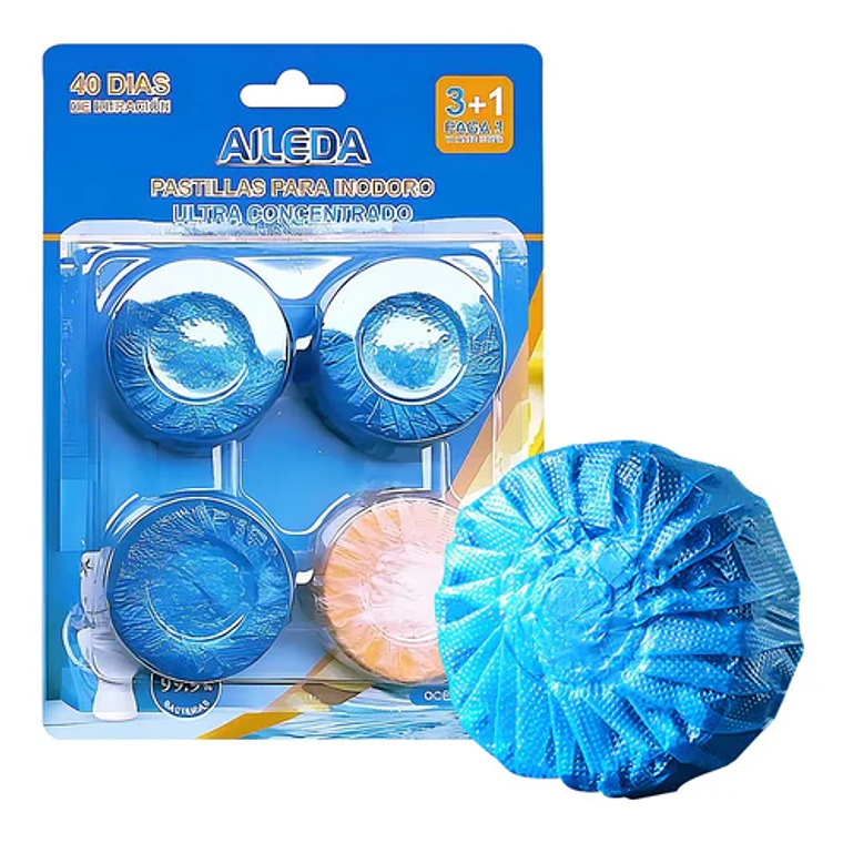 AILEDA PASTILLAS PARA INODORO ULTRA CONCENTRADO 3+1 UN OCÉANO/LIMÓN 1