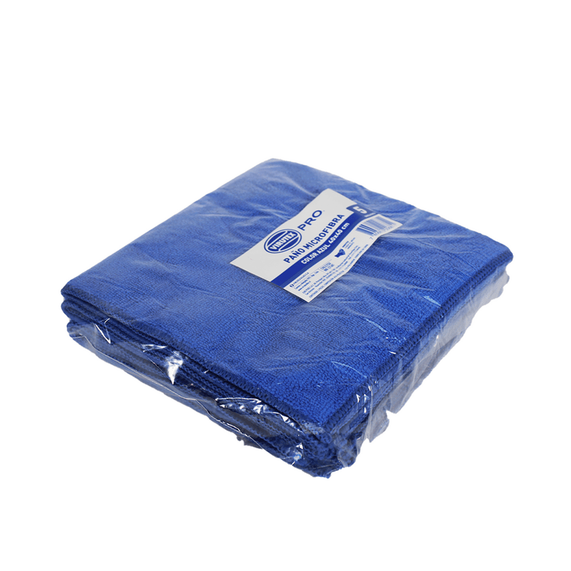 Paño Microfibra Virutex Pro Multiuso Azul 40X40 cm Paquete de 5 Unidades 2