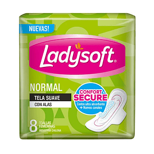 Toalla higiénica Ladysoft Normal suave 8 unds.