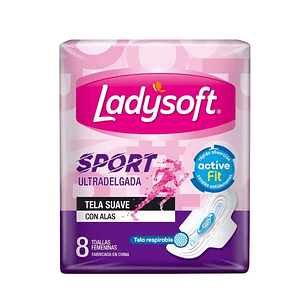 Toalla higiénica Ladysoft Sport ultradelgada 8 unds