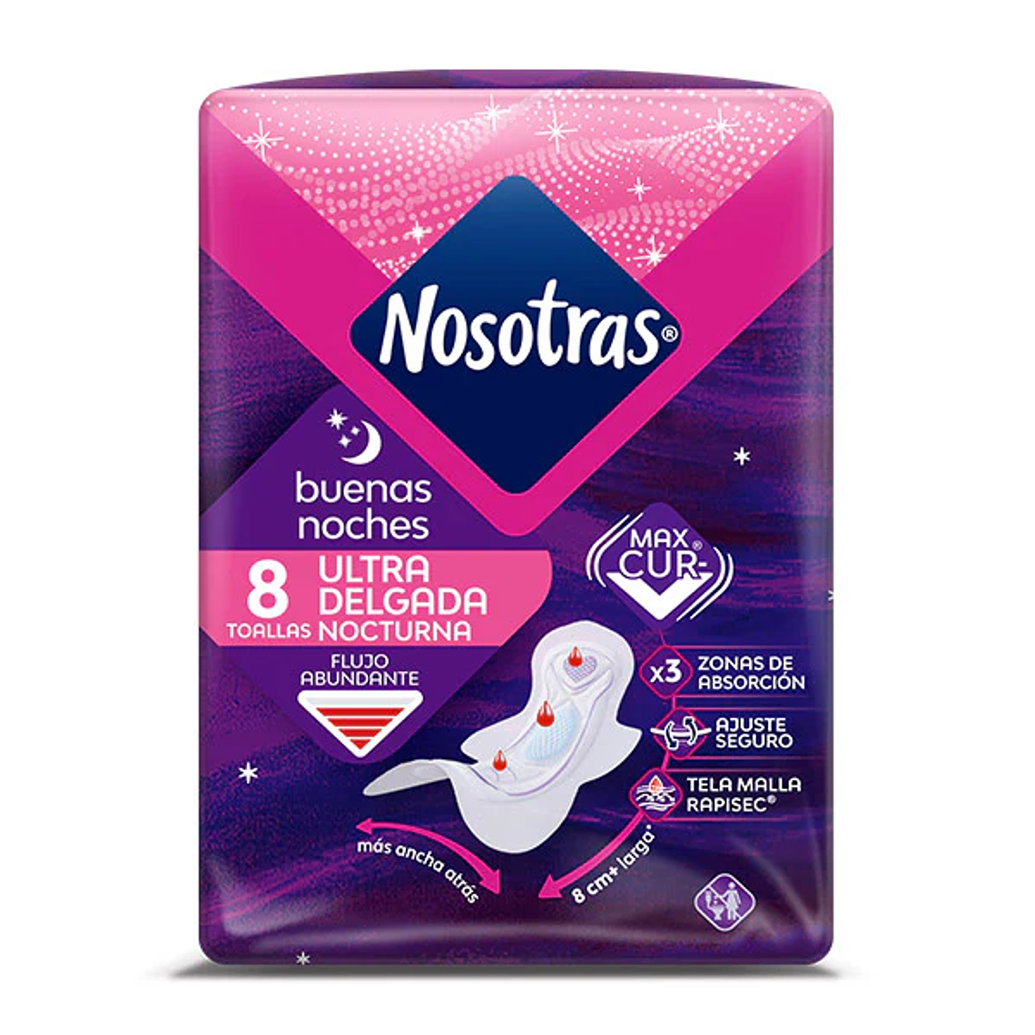 Toalla higiénica Nosotras Buenas Noches Ultradelgada 8unds. 1