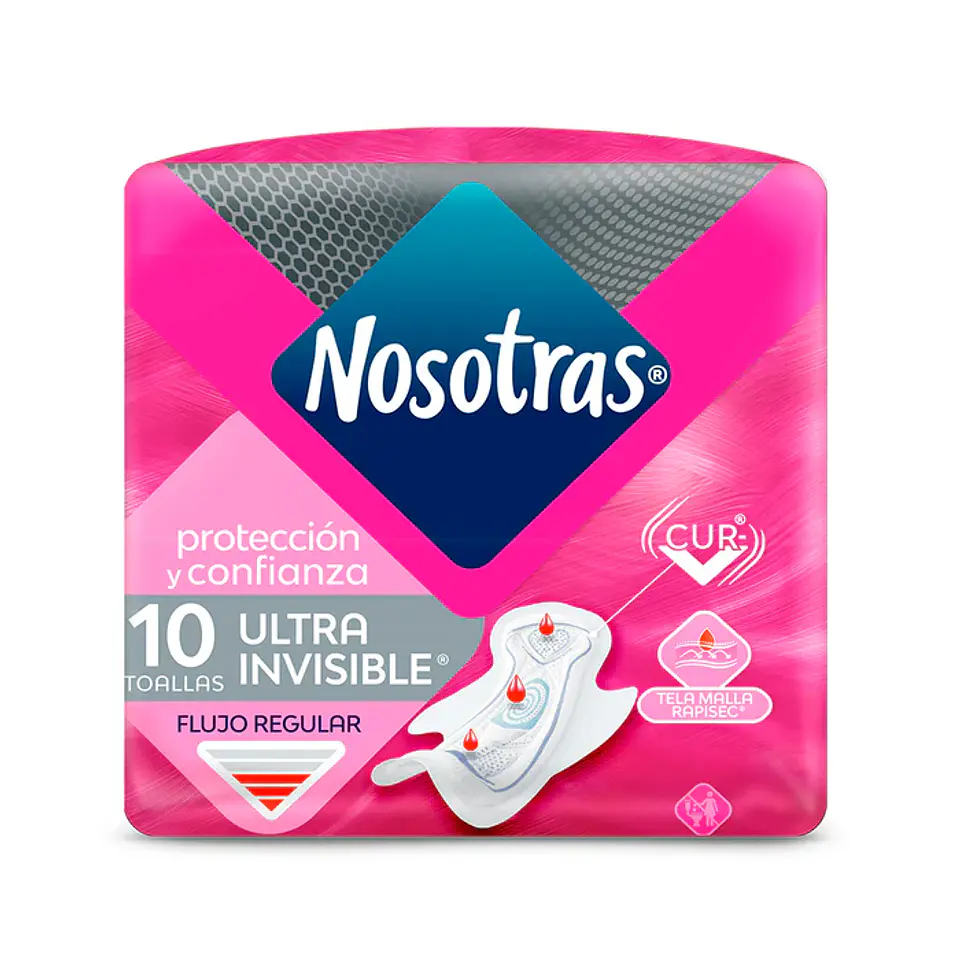 Toalla higiénica Nosotras Ultra Delgada Malla 10unds. 1