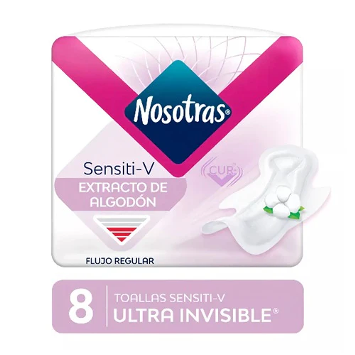 Toalla higiénica Nosotras Sensiti-V Ultra Delgada 8 unds 1