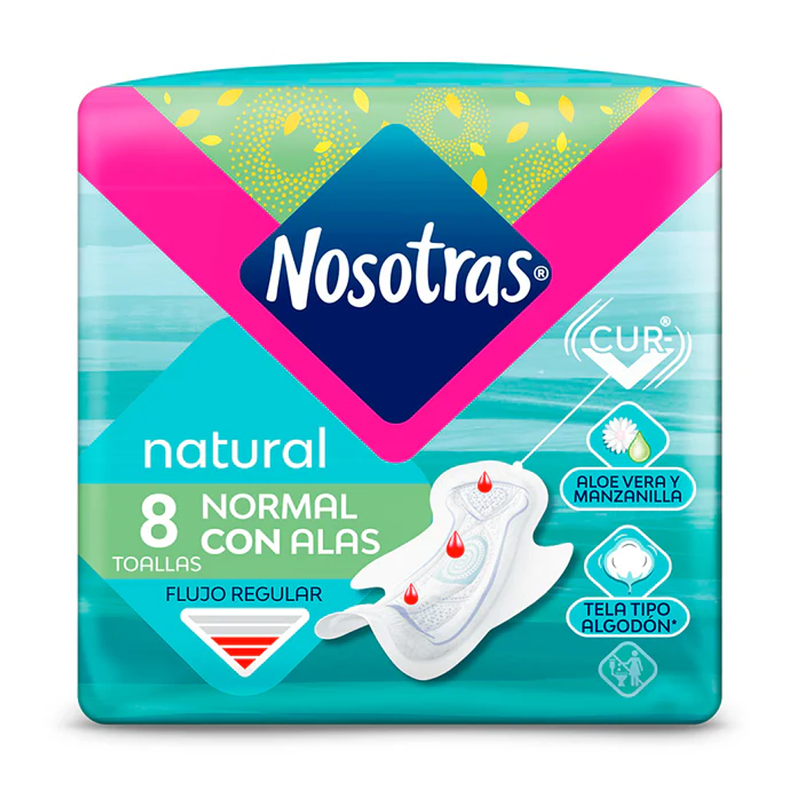 Toalla higiénica Nosotras Natural normal 8 unds. 1