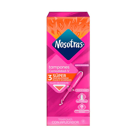 Tampones Nosotras Super Plegadiza 3 unds.