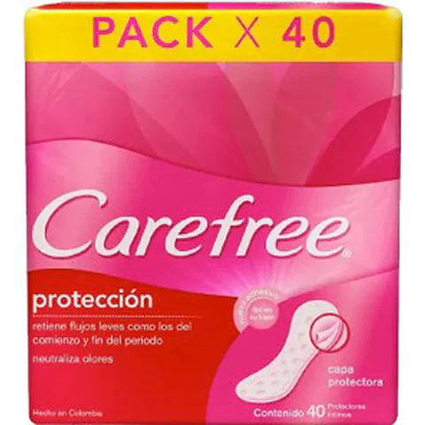 Protectores diarios Carefree 40 unidades