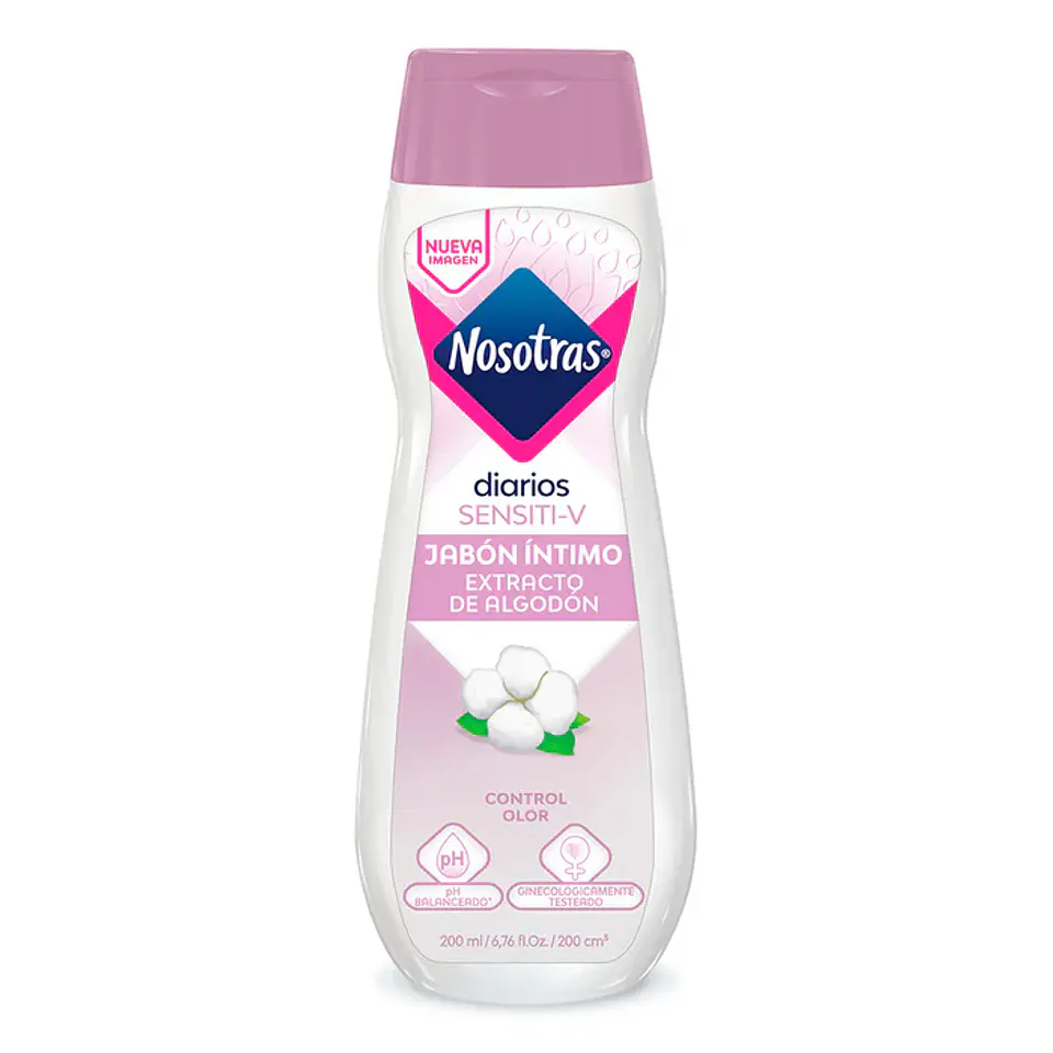 Jabón Intimo Nosotras Sensiti-V 200ml. 1