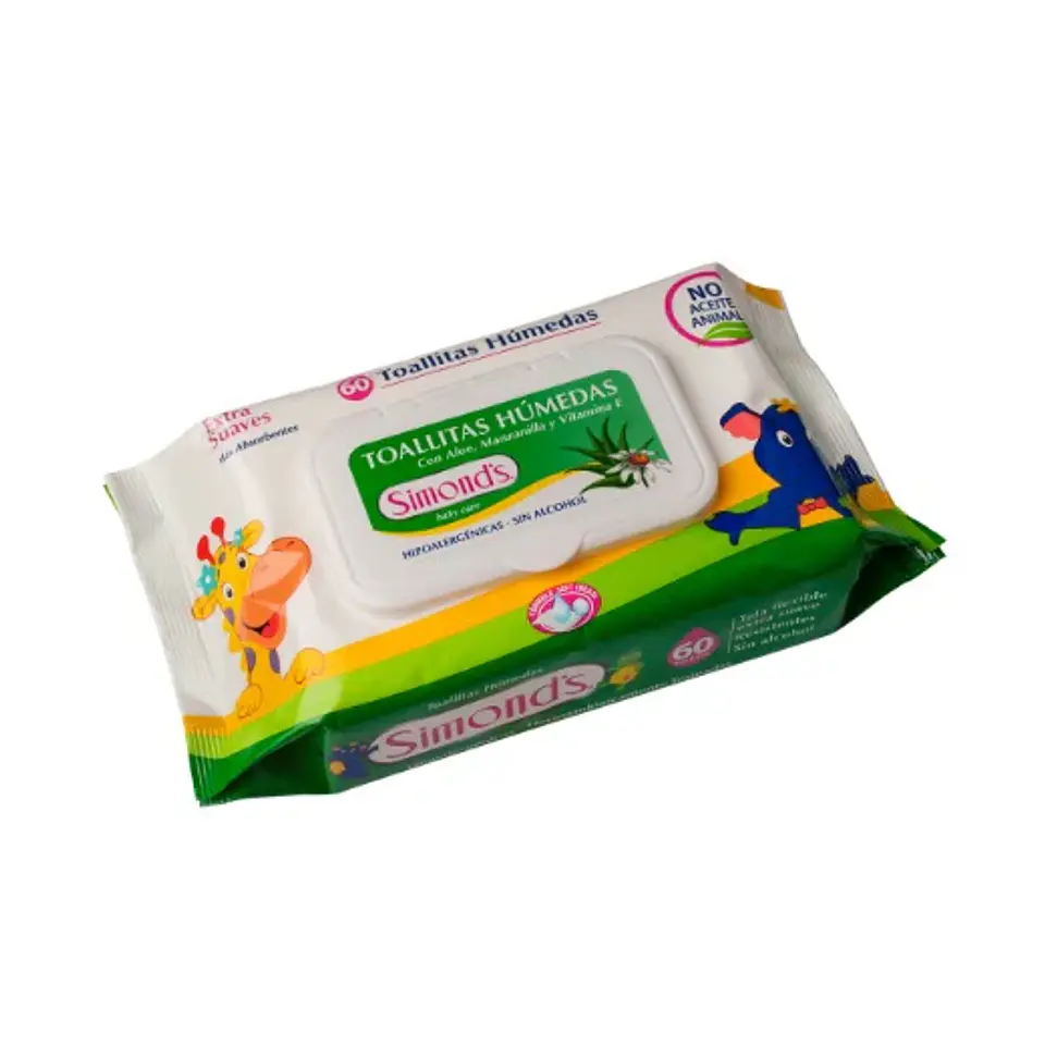 Toallitas humedas Simonds Aloe 120 unidades 1
