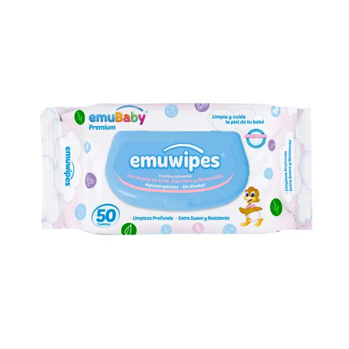 Toallitas humedas Emuwipes premium 50 unidades 1