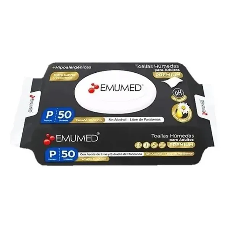 Toallitas humedas Emumed adultos 50 unidades 1