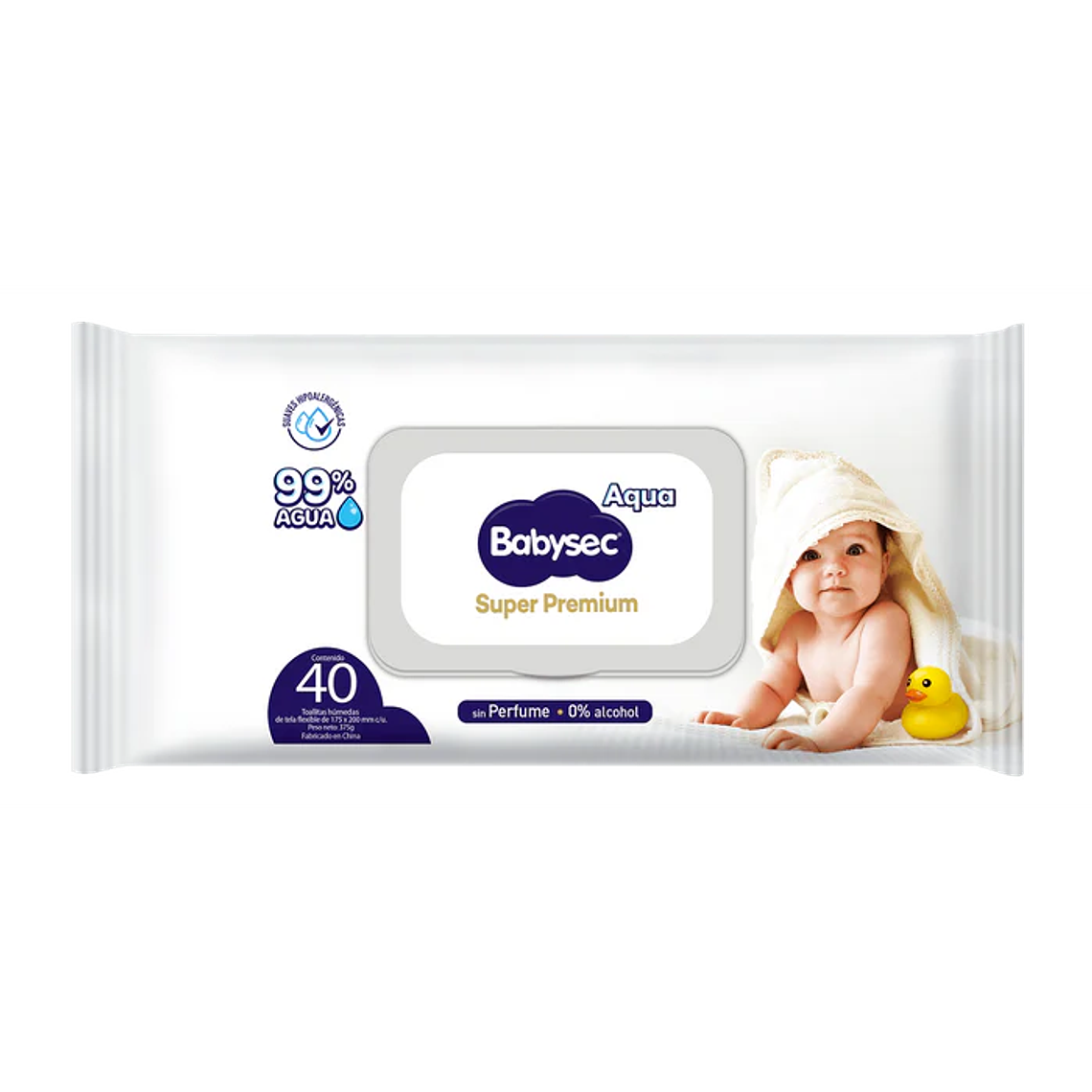 Toallitas húmedas Babysec Aqua Super Premium 40 unidades 2