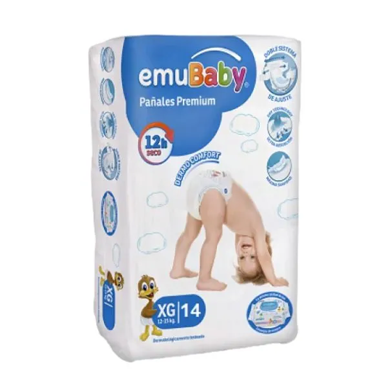 Pañales Emubaby premium XG 14unds 1