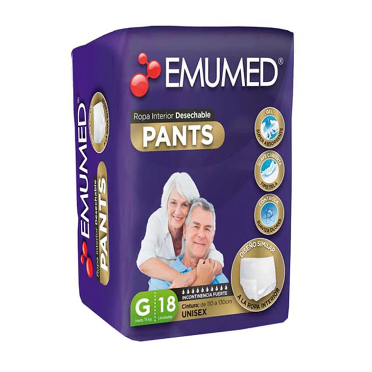 Pañales Adulto EmuMed Pull-up Pants G 18 unds 1
