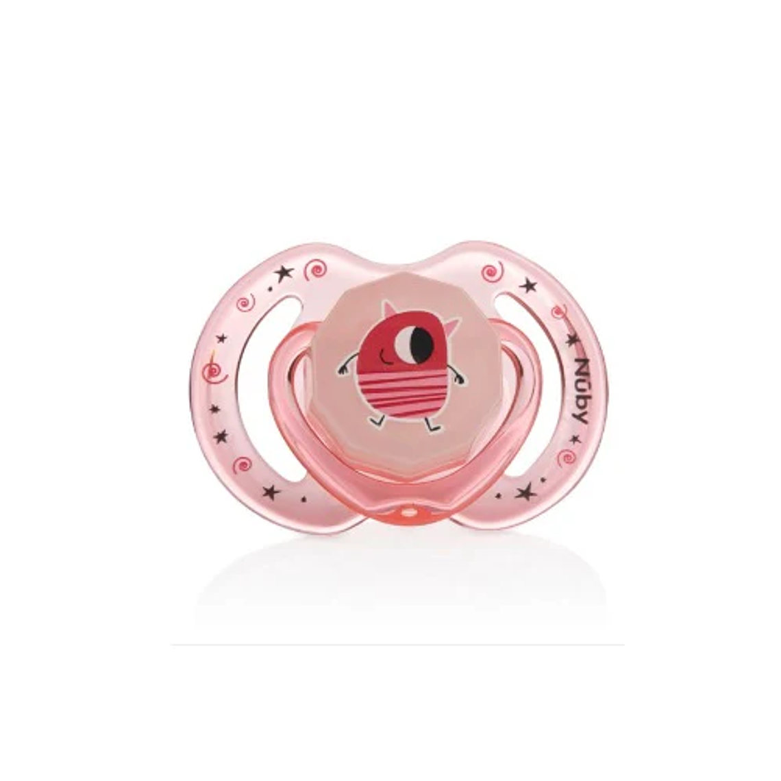 Chupete de Silicona Ortodóncico Monster Simonds (Rosado) 1