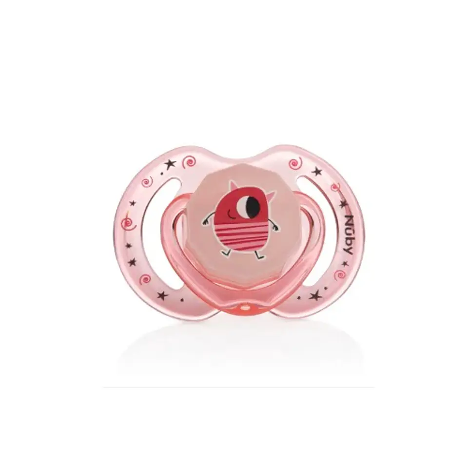Chupete de Silicona Ortodóncico Monster Simonds (Rosado) 1