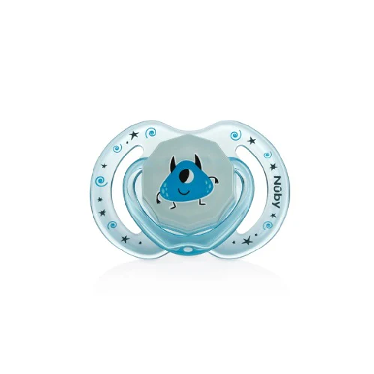 Chupete de Silicona Ortodóncico Monster Simonds (Celeste) 1