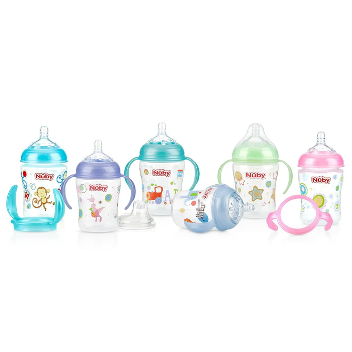 Mamadera Antiderrame Nuby Mi Primera Taza Celeste 270ml 3