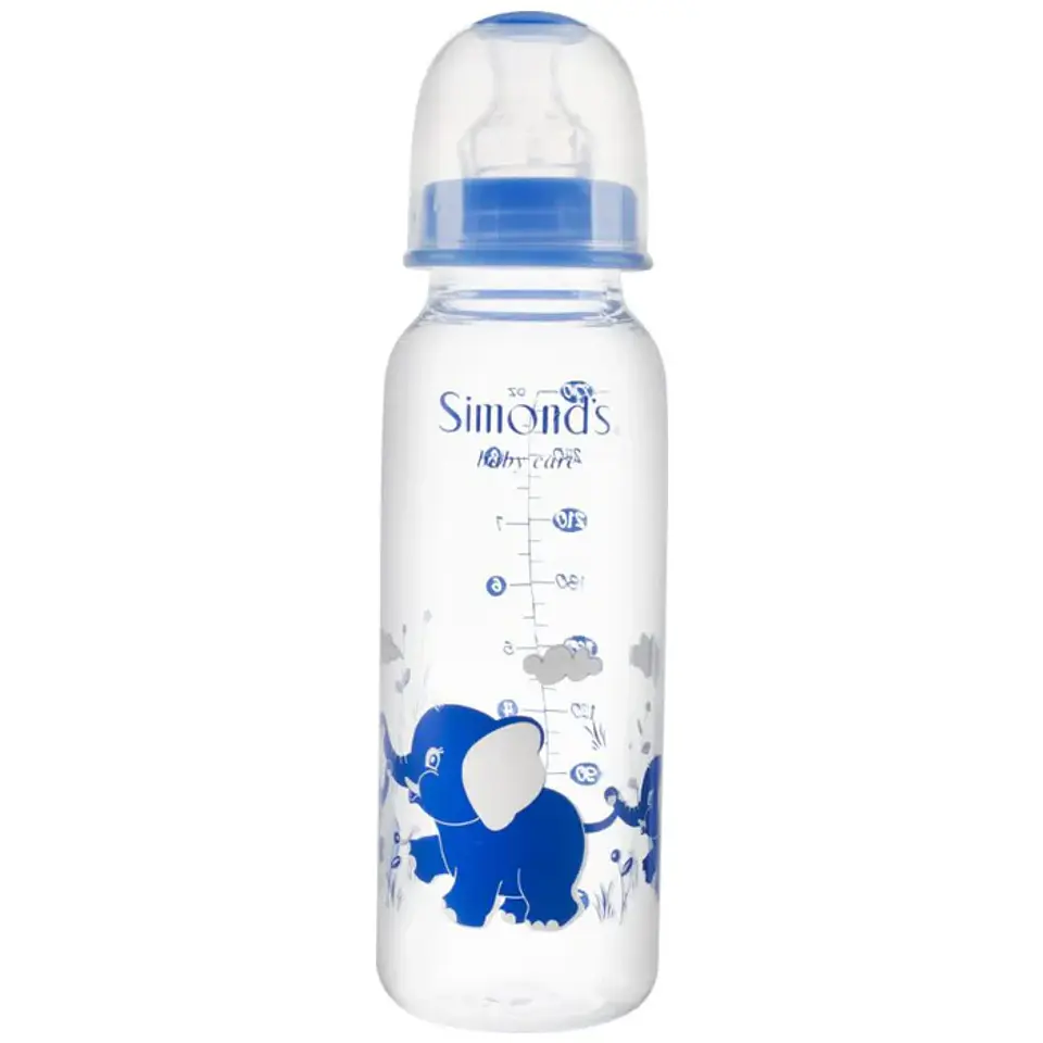 Mamadera Simonds Clasica Elefante Celeste 270ml 1