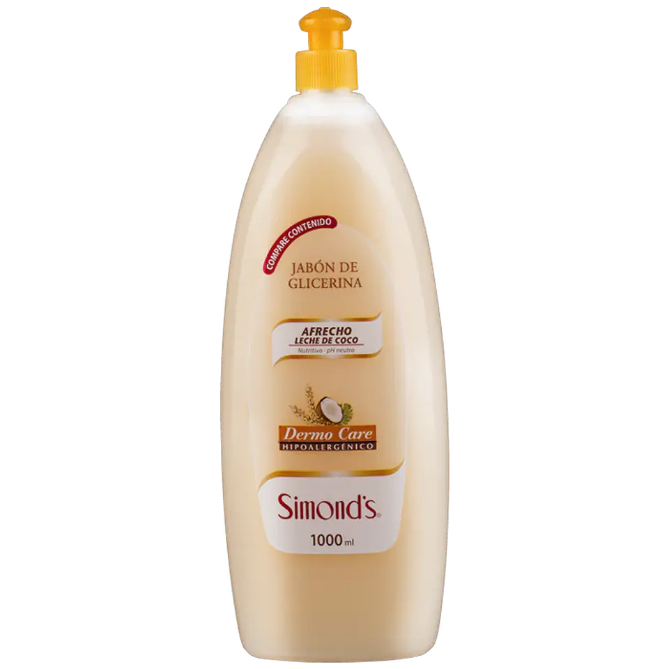 Jabón glicerina Simonds Afrecho Leche de Coco 1 Lt 1