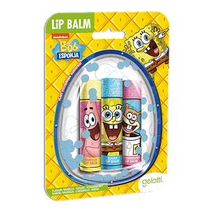 Bálsamo Labial Burbuja x3 Bob Esponja