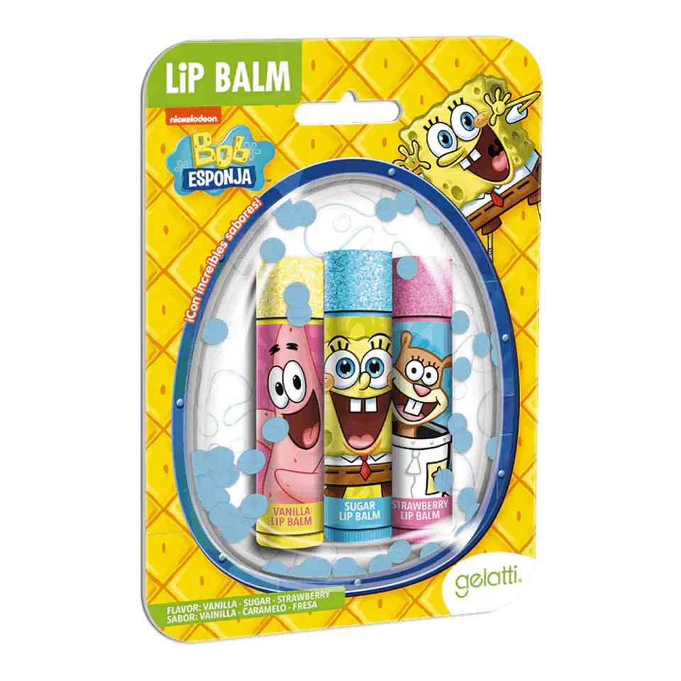 Bálsamo Labial Burbuja x3 Bob Esponja 1