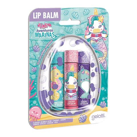 Bálsamo Labial Burbuja x3 Unicornio