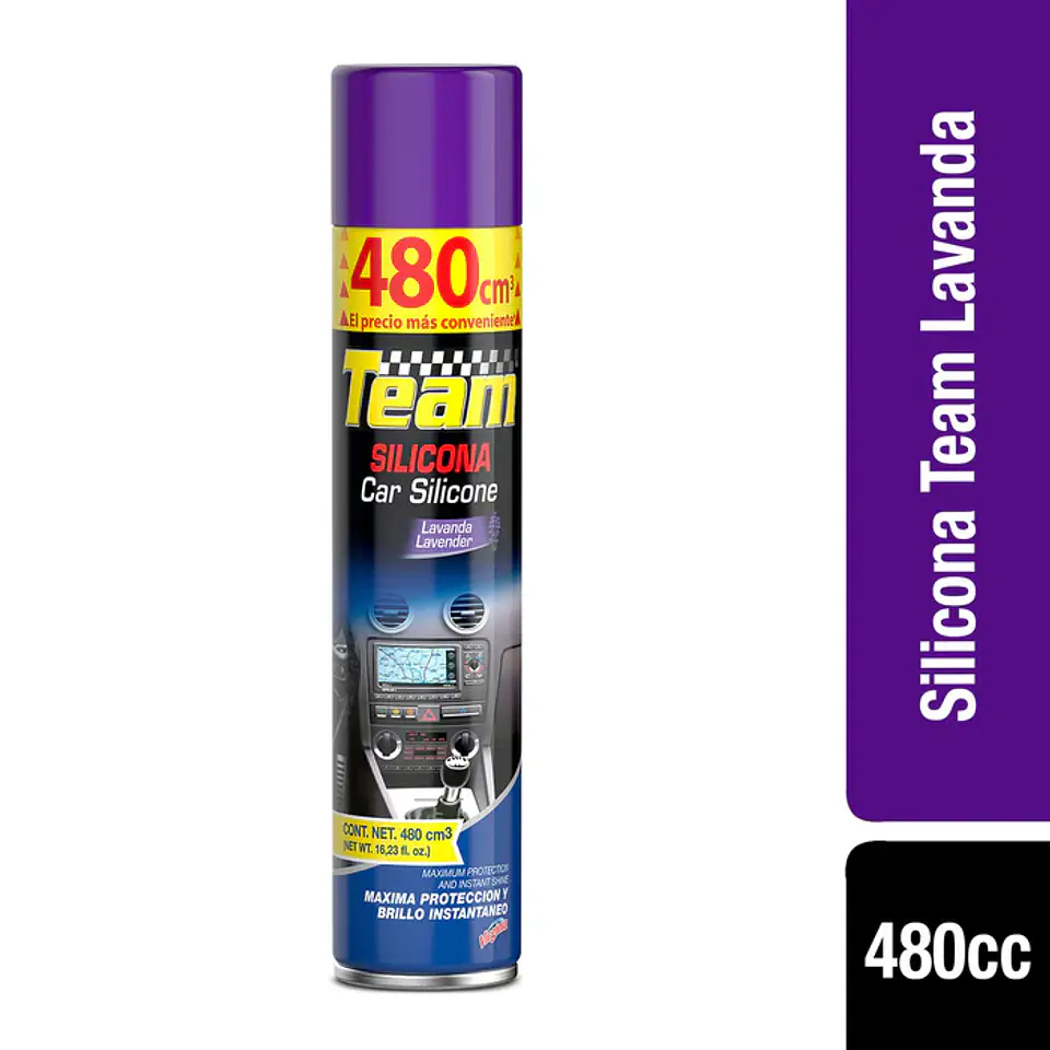 Silicona para automovil Team Lavanda 480cc 1