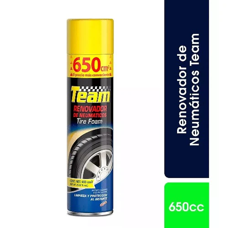Renovador De Neumaticos Team Tire Foam 650cc 1
