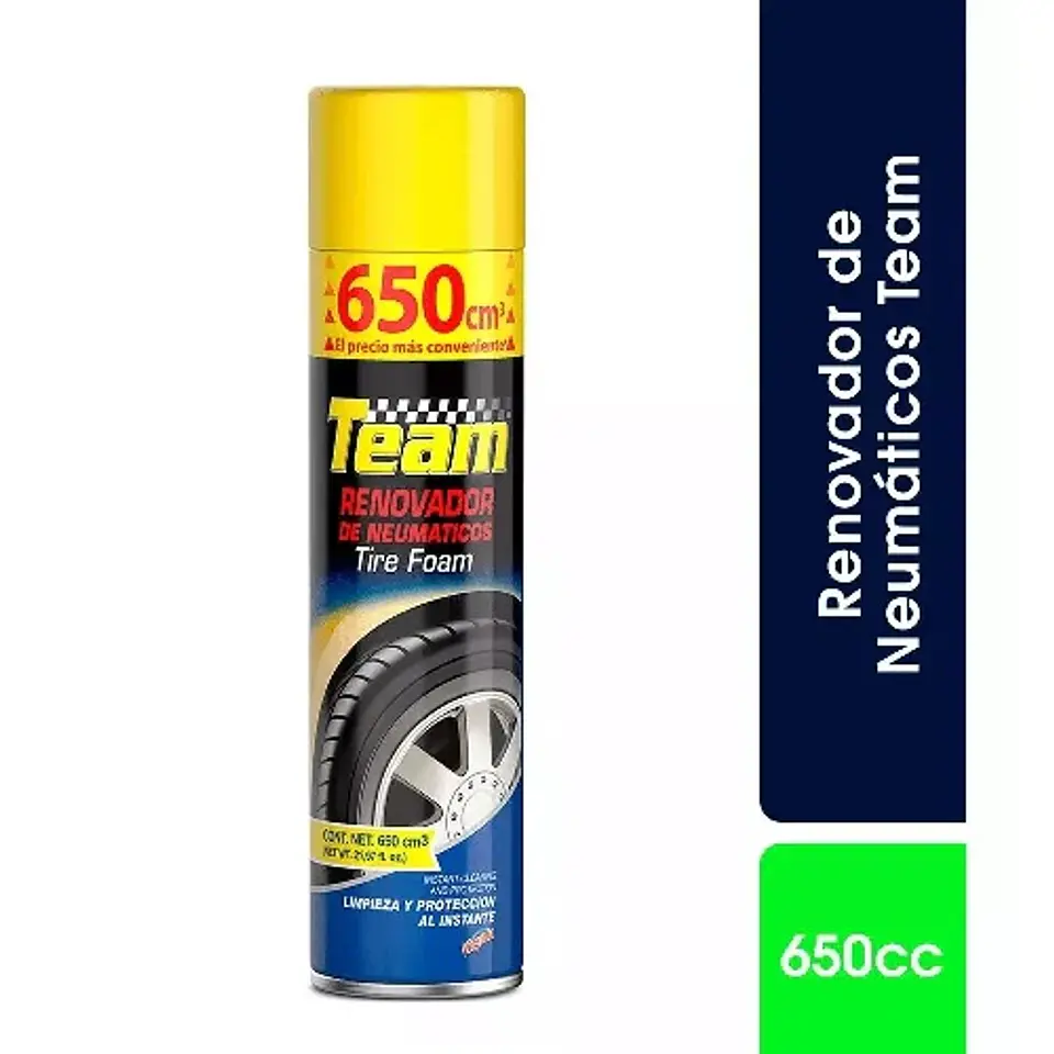Renovador De Neumaticos Team Tire Foam 650cc 1