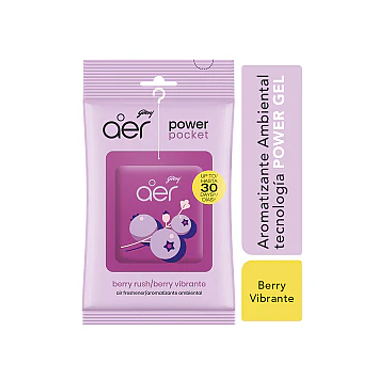 Aromatizante aer power pocket Berry Rush 1
