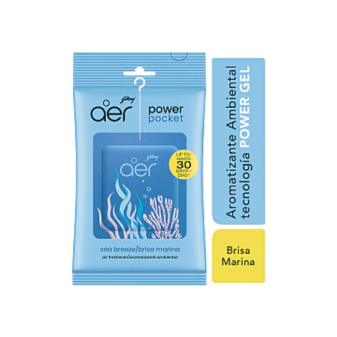 Aromatizante aer power pocket Brisa Marina 1