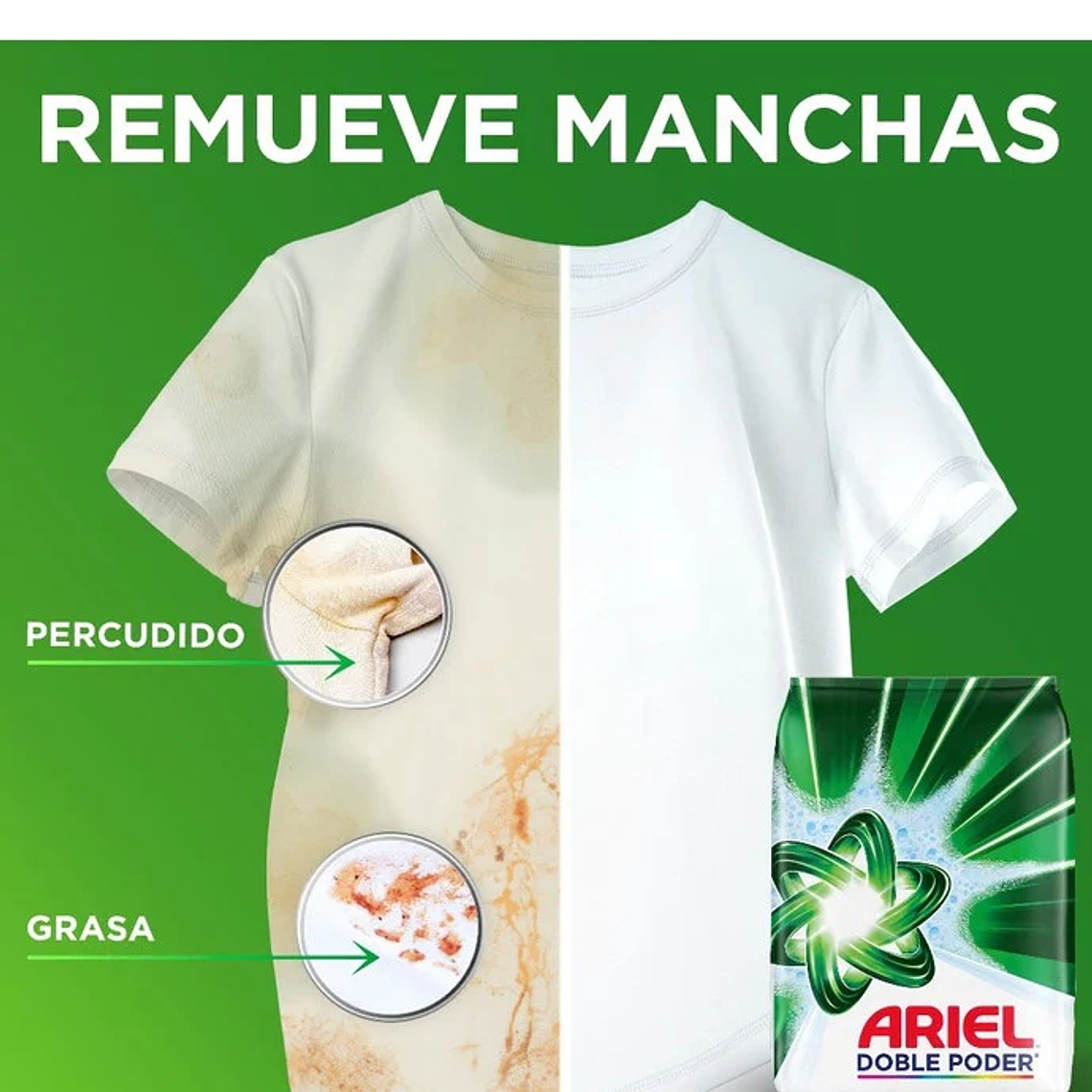 Detergente en polvo Ariel Doble Poder 400gr 2
