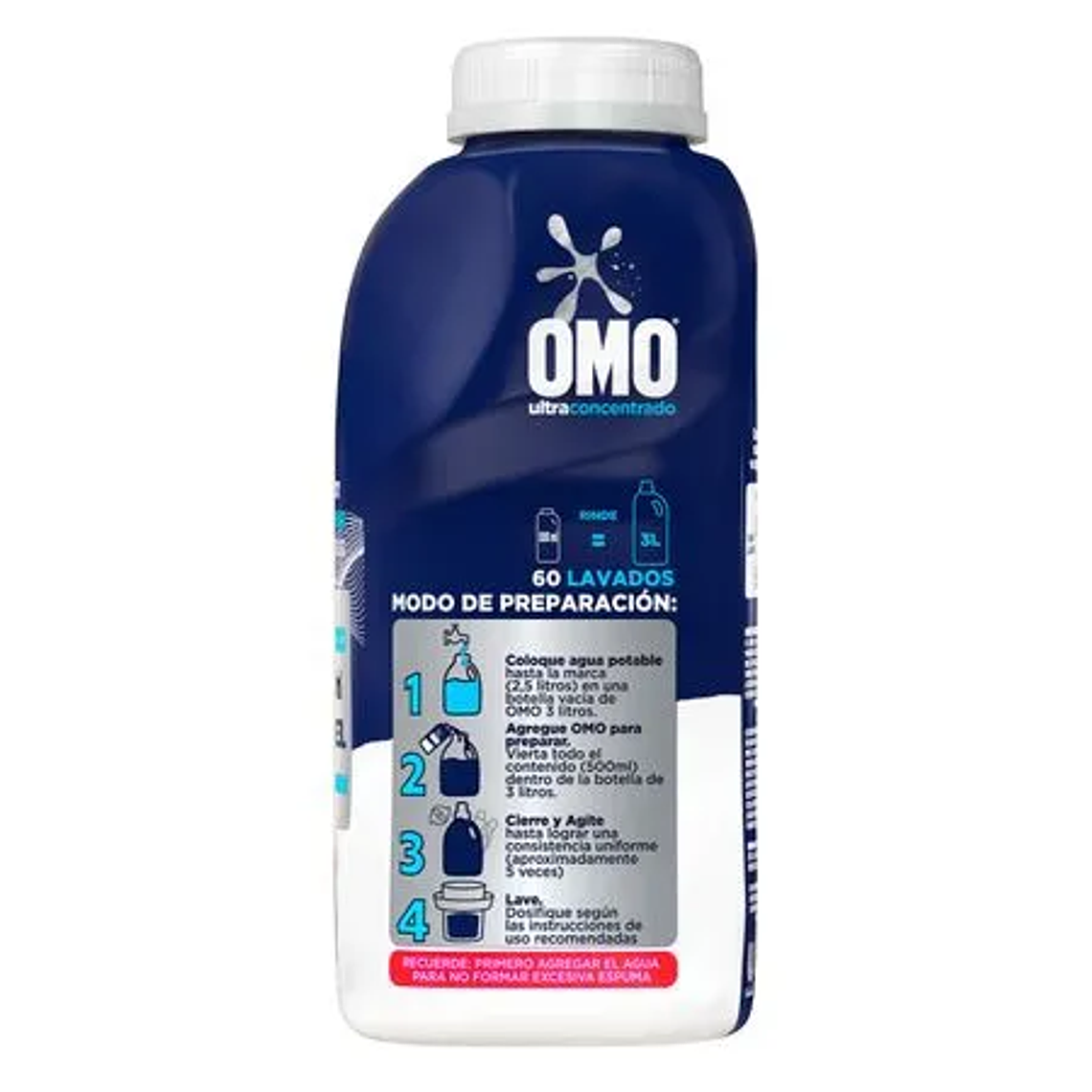 Detergente Líquido Omo Ultra Power Diluible 500 ml 3