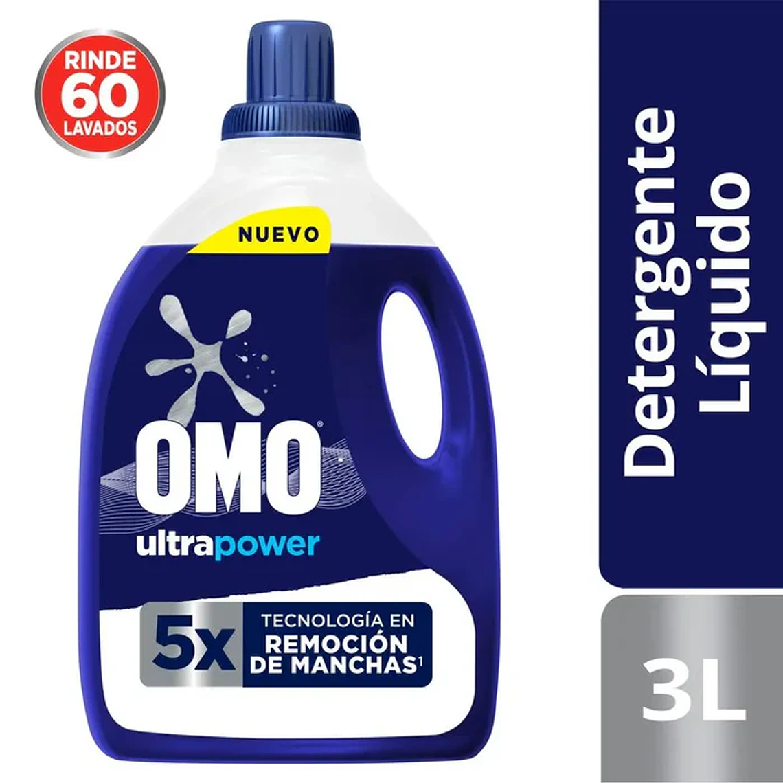 Detergente Liquido Omo Ultra Power Botella 3 litros 1